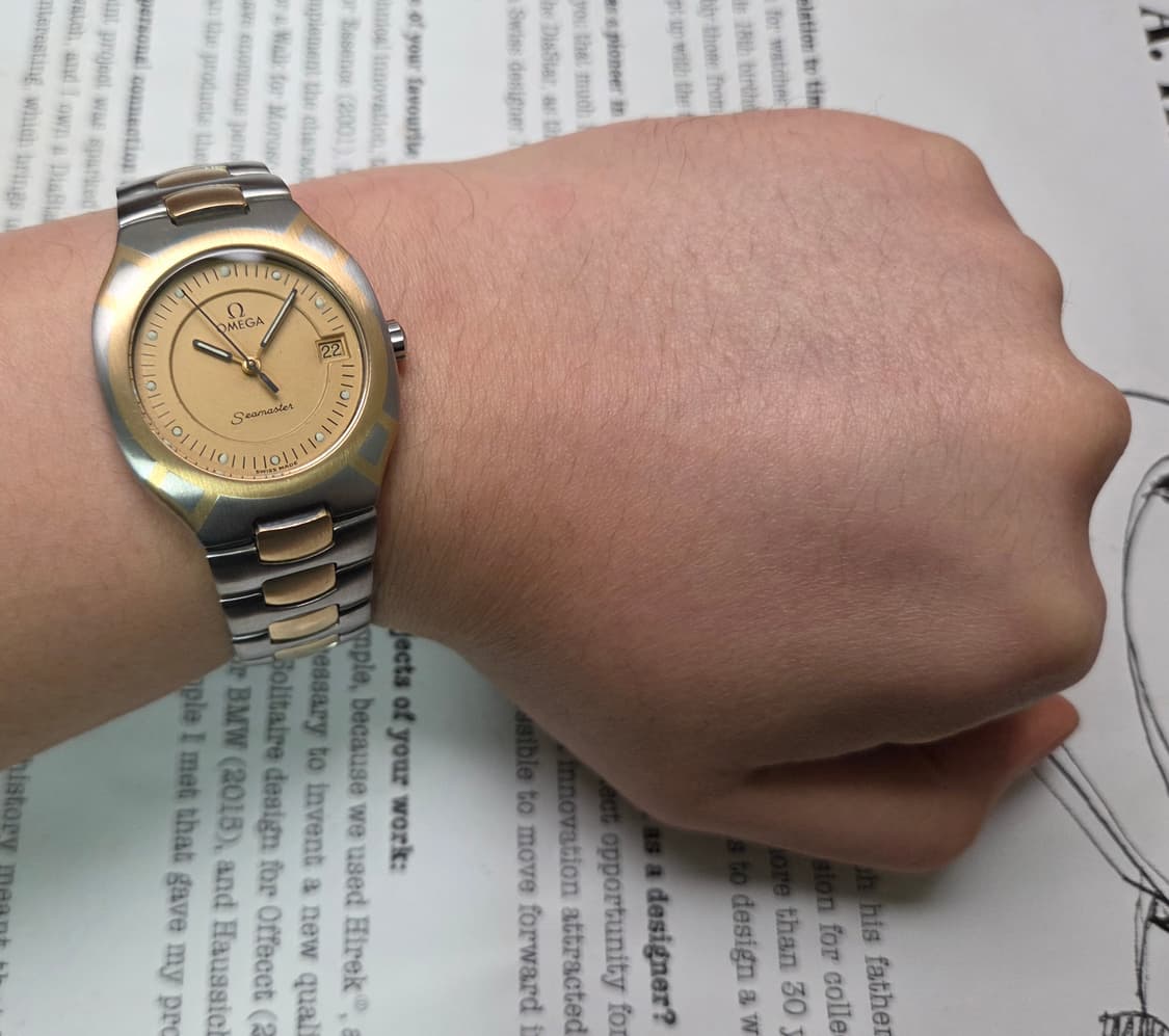 빈티지 오메가 씨마스터 폴라리스 최상위 18K콤비 골드판 브레이슬릿 ve 상품이미지8