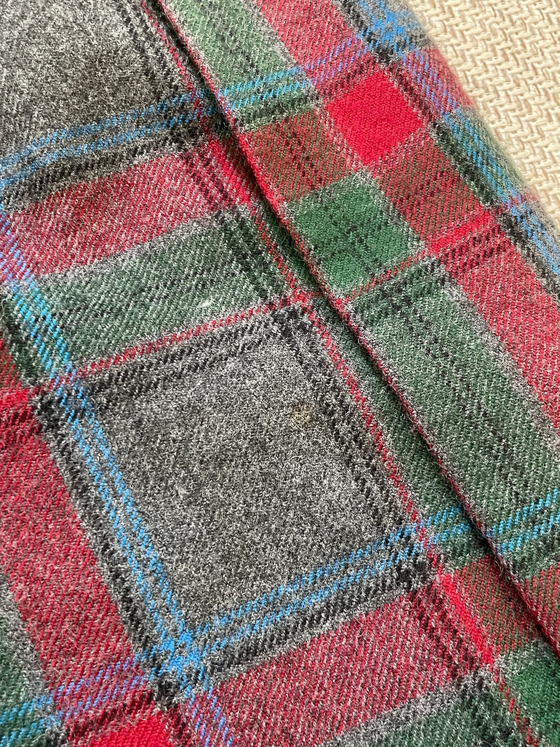 빈티지 울 클래식 체크 스커트  J03963 상품이미지6