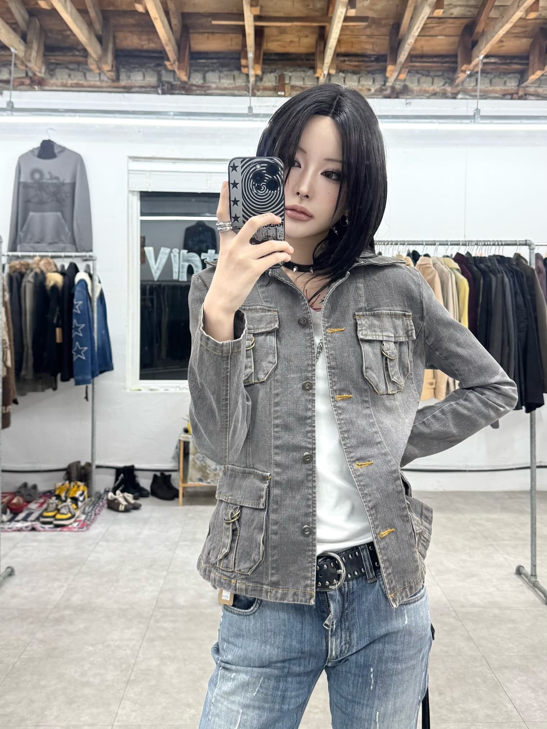 JPN 멀티 포켓 데님 자켓 상품이미지8