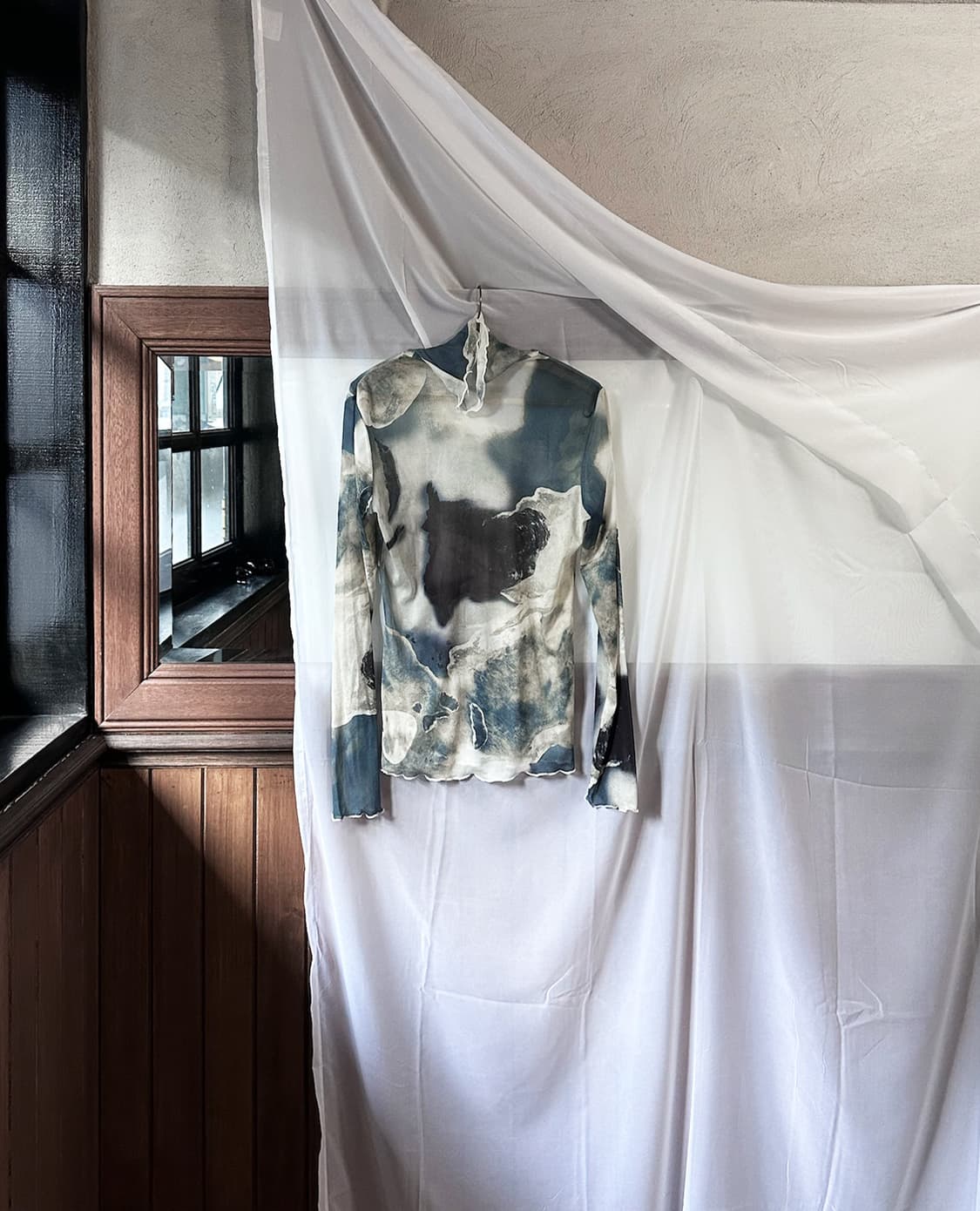 JPV blue print sheer top 상품이미지4