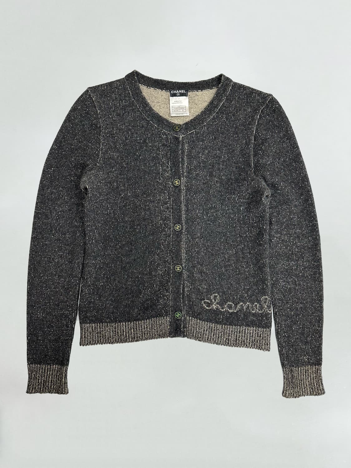 샤넬 캐시미어 로고버튼 가디건 상품이미지9