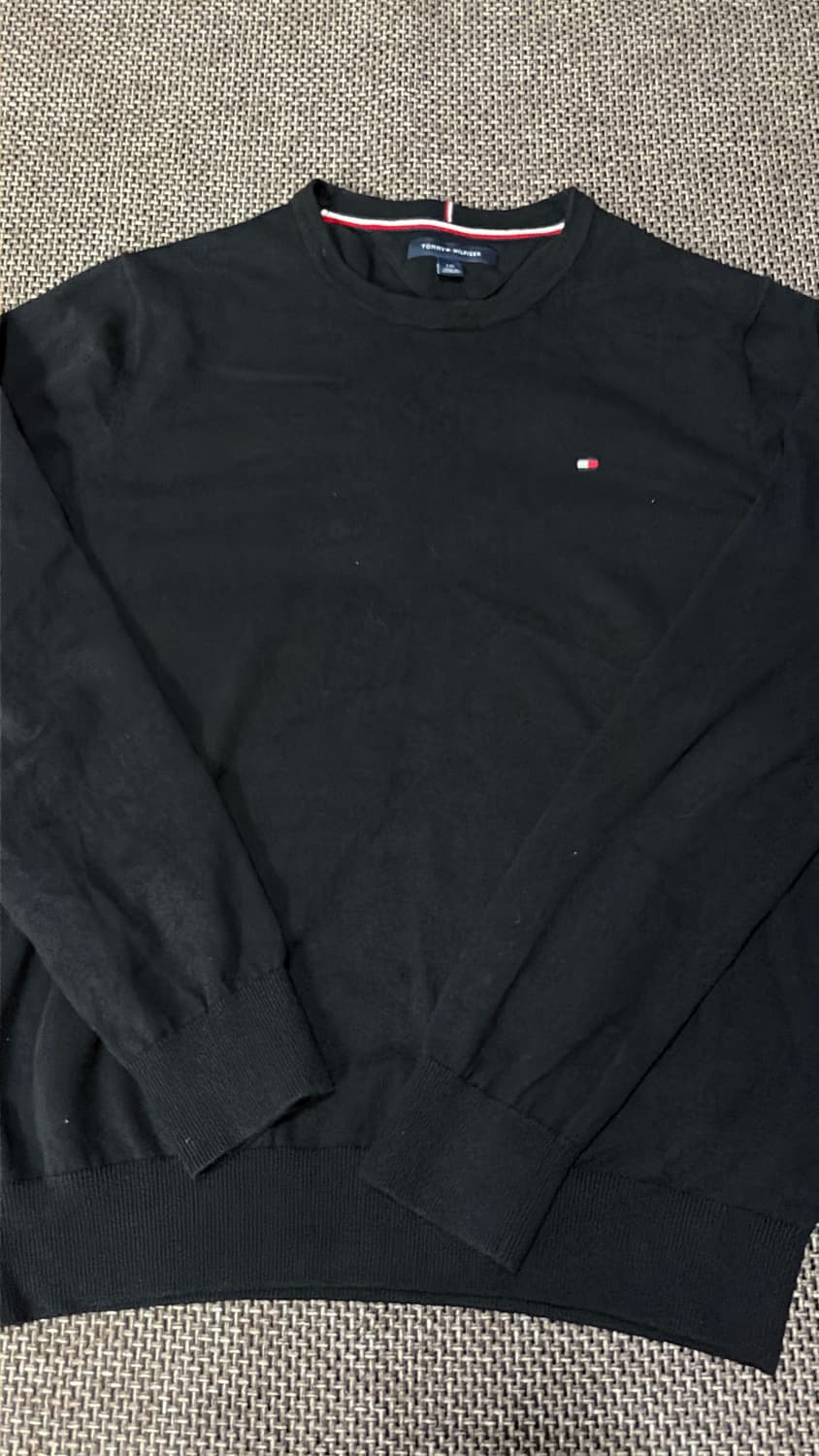 타미힐피거 블랙 니트 맨투맨 상품이미지2