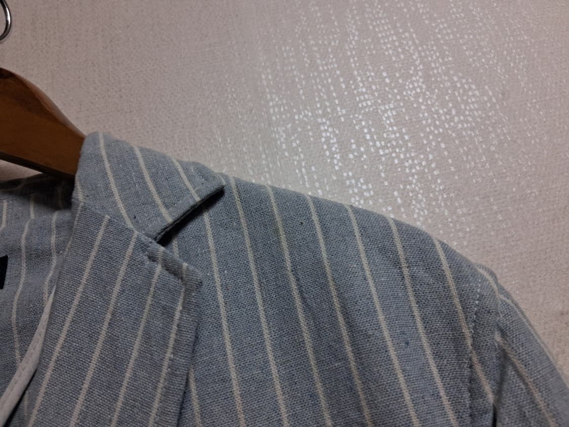 US POLO ASSN  라이트블루 린넨혼방 내츄럴면쟈켓 남성 슬림100 상품이미지4