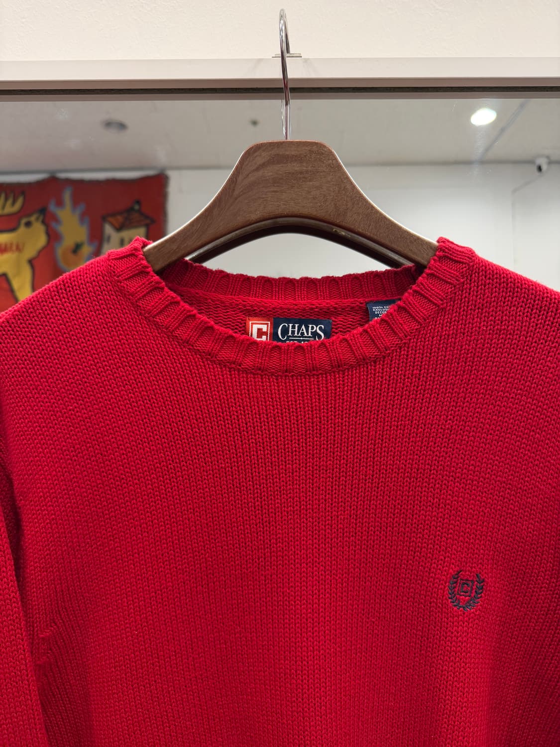 Chaps Ralph Lauren 챕스 랄프로렌 크루넥 니트 (red) 상품이미지3