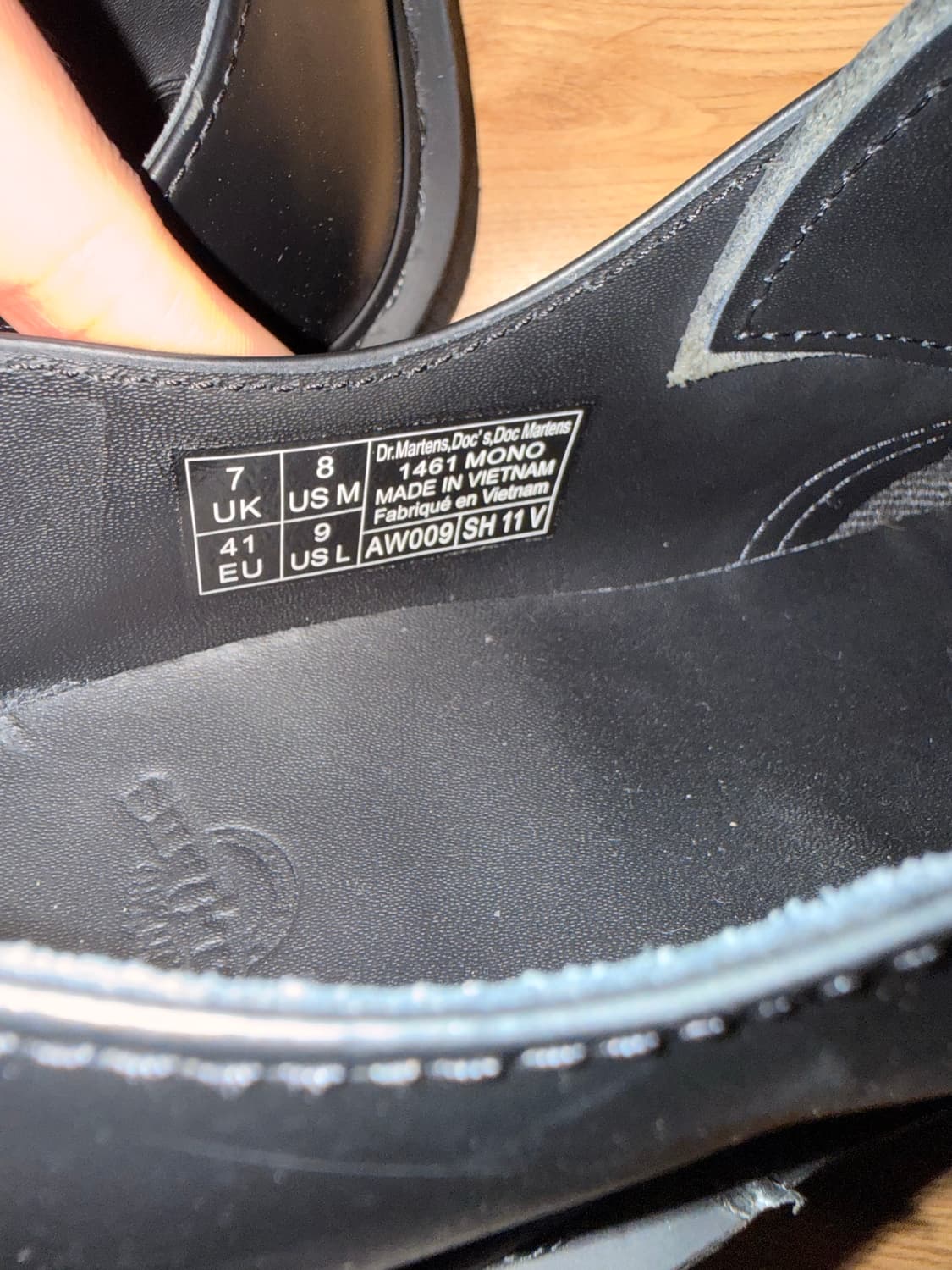 닥터마틴 1461 모노 블랙 uk7 260 상품이미지4