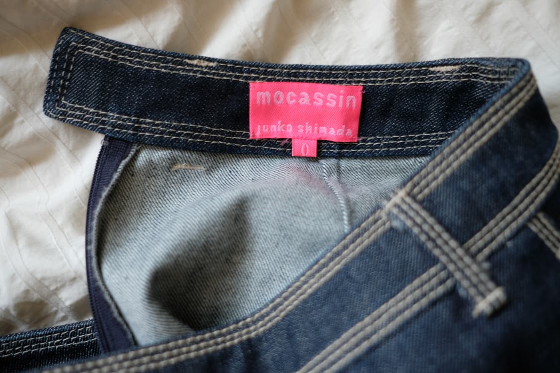 스티치 데님 미디 스커트 japanese vintage 모리걸 상품이미지6