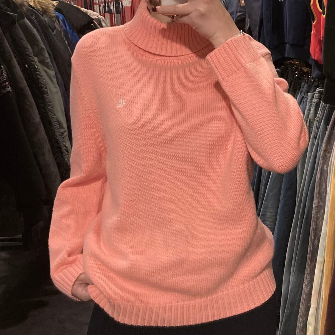 [IM] 폴로 랄프로렌 목폴라 니트 코랄핑크 상품이미지1