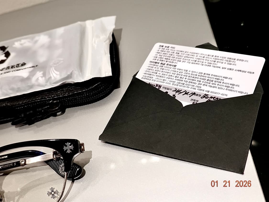 크롬하츠 보넨노이슈어2 블랙/브러쉬드 실버 안경 상품이미지3