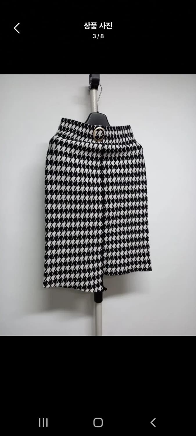 새 로드샵 추동 울 하운드체크 니트스커트 F 상품이미지3