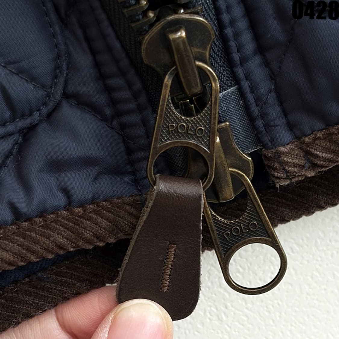 폴로 랄프로렌 퀼팅 자켓 네이비 경량 패딩 XS 0428 상품이미지4