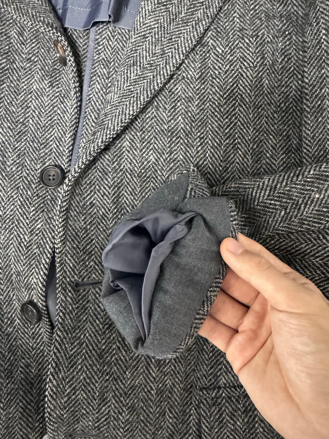 제이프레스 헤링본 트위드 자켓 (100사이즈) 상품이미지3