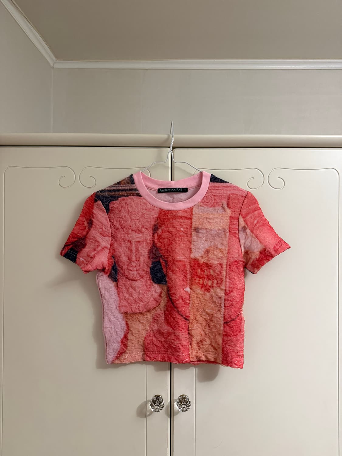 앤더슨벨 우먼 크링클 크롭 탑 상품이미지2