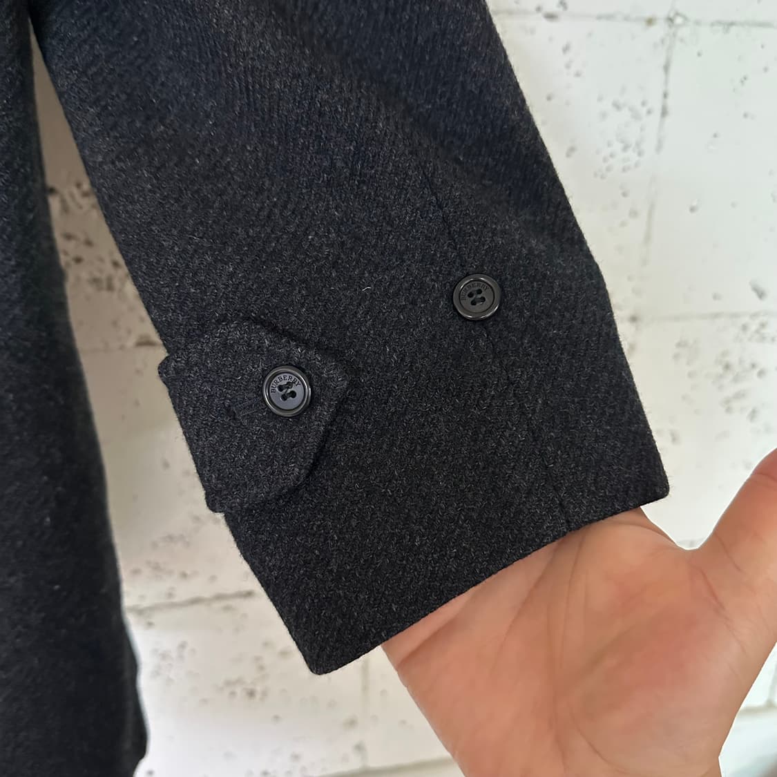 105 버버리 모직 코트 차콜 상품이미지7