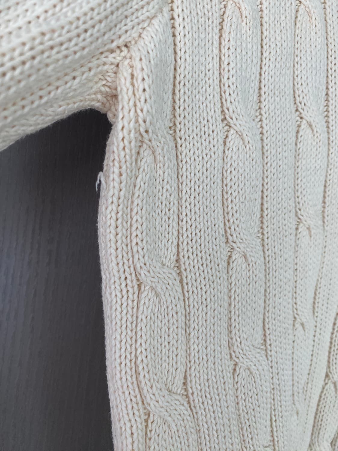 정품 폴로 아이보리 코튼 니트 상품이미지6