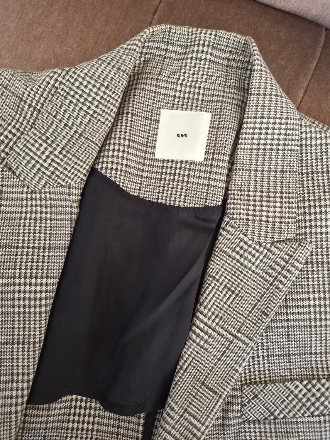 구호 KUHO 여성 체크블레이저미니멀오피스룩자켓 상품이미지7