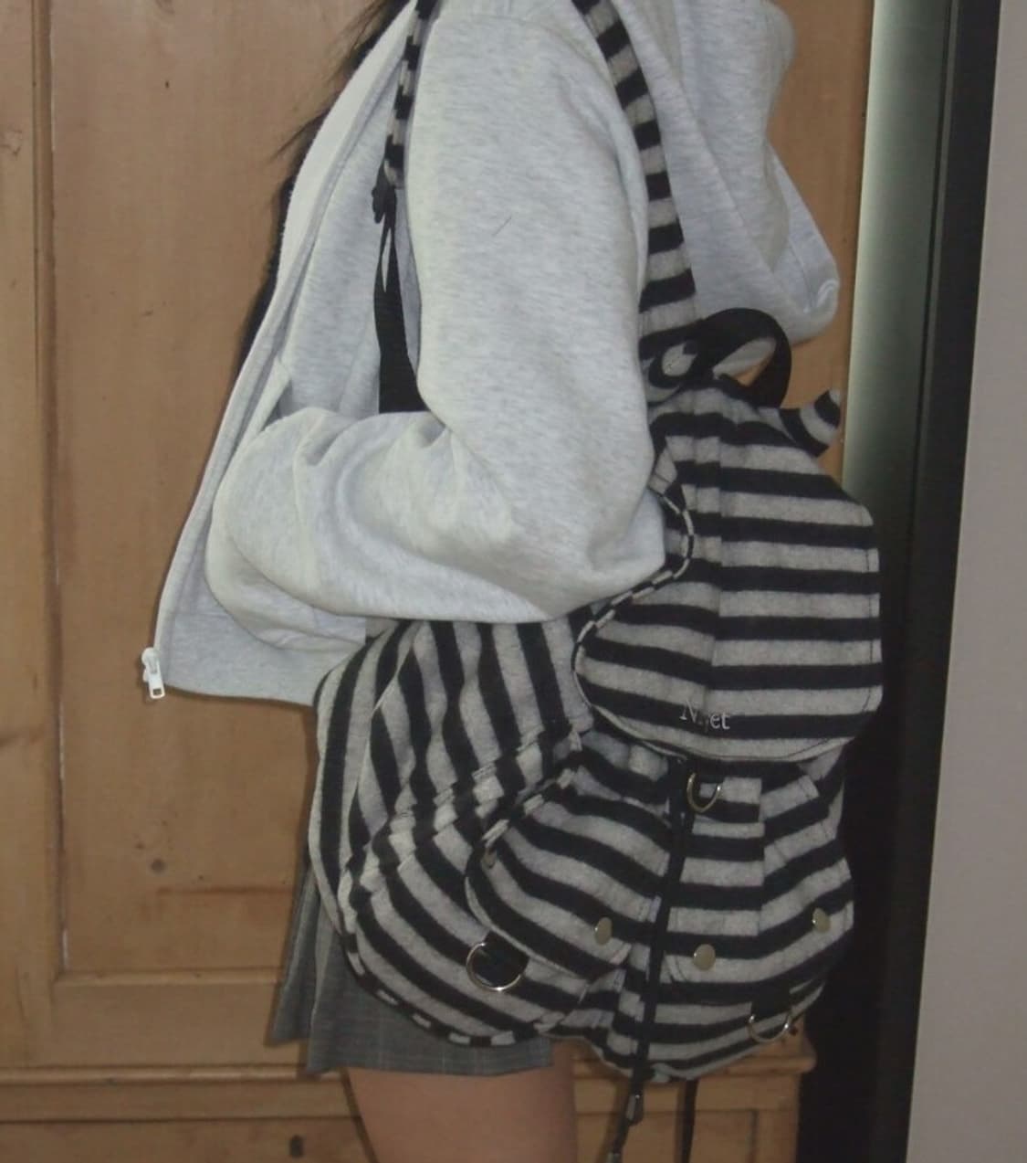 Devil Puff Backpack _ Black Stripe 상품이미지5