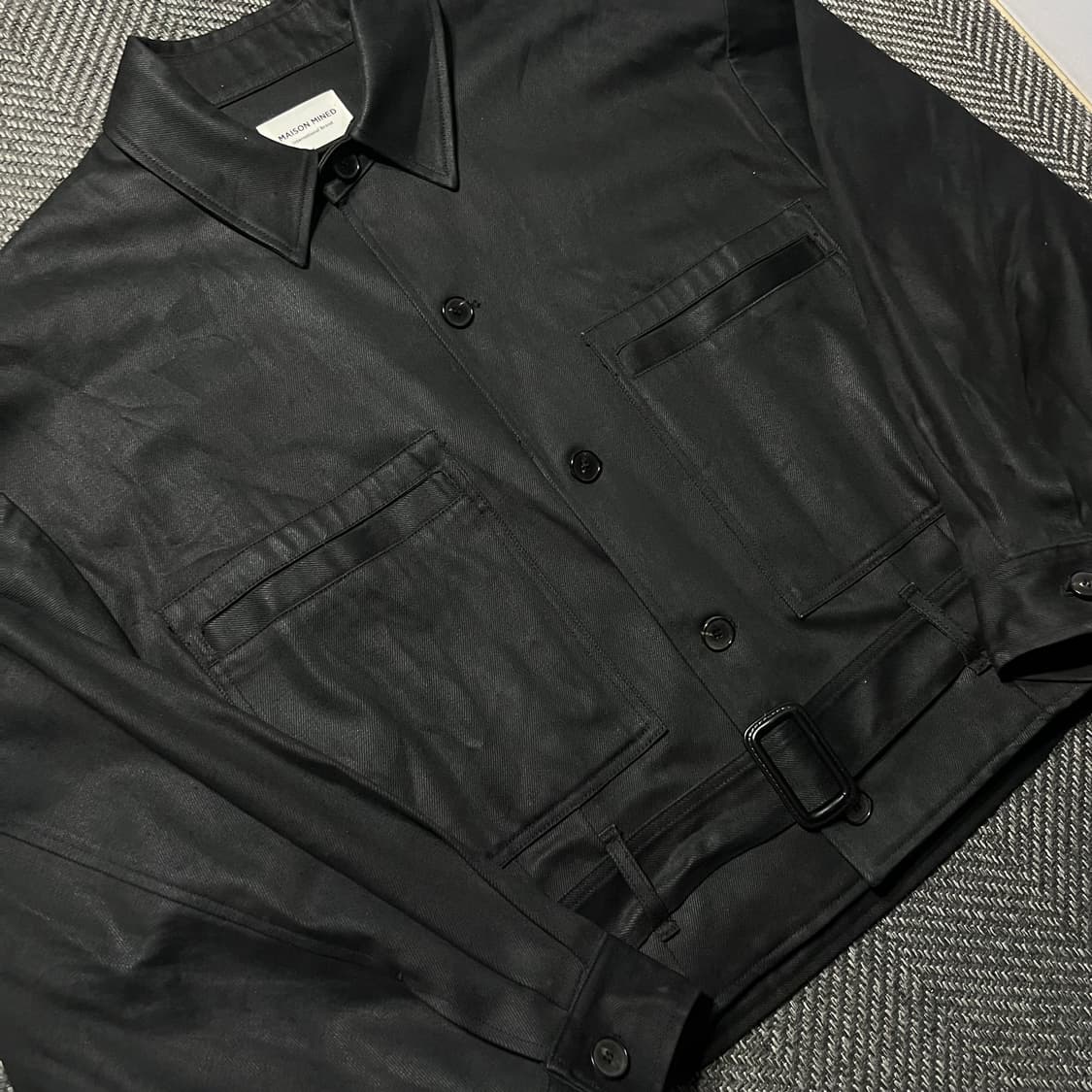 MAISON MINED 메종미네드 코팅 데님 트러커 상품이미지3