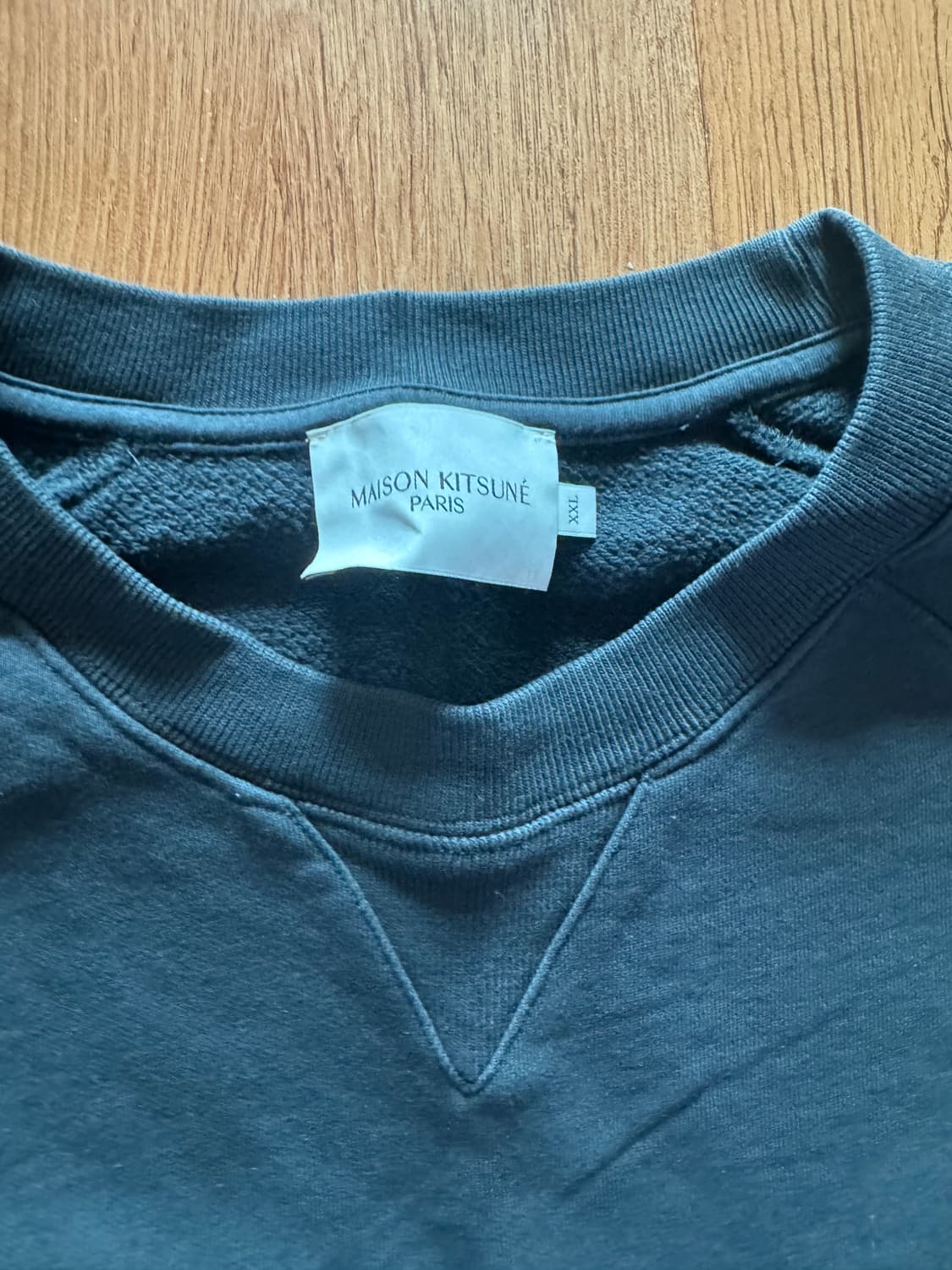 메종 키츠네 더블 폭스 헤드 패치 클래식 스웨트셔츠 앤트러사이트 XXL 상품이미지3
