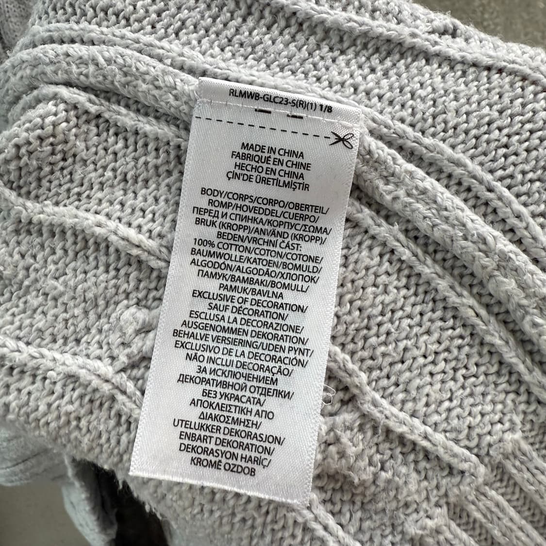 [M] 폴로 그레이 케이블 니트 상품이미지7