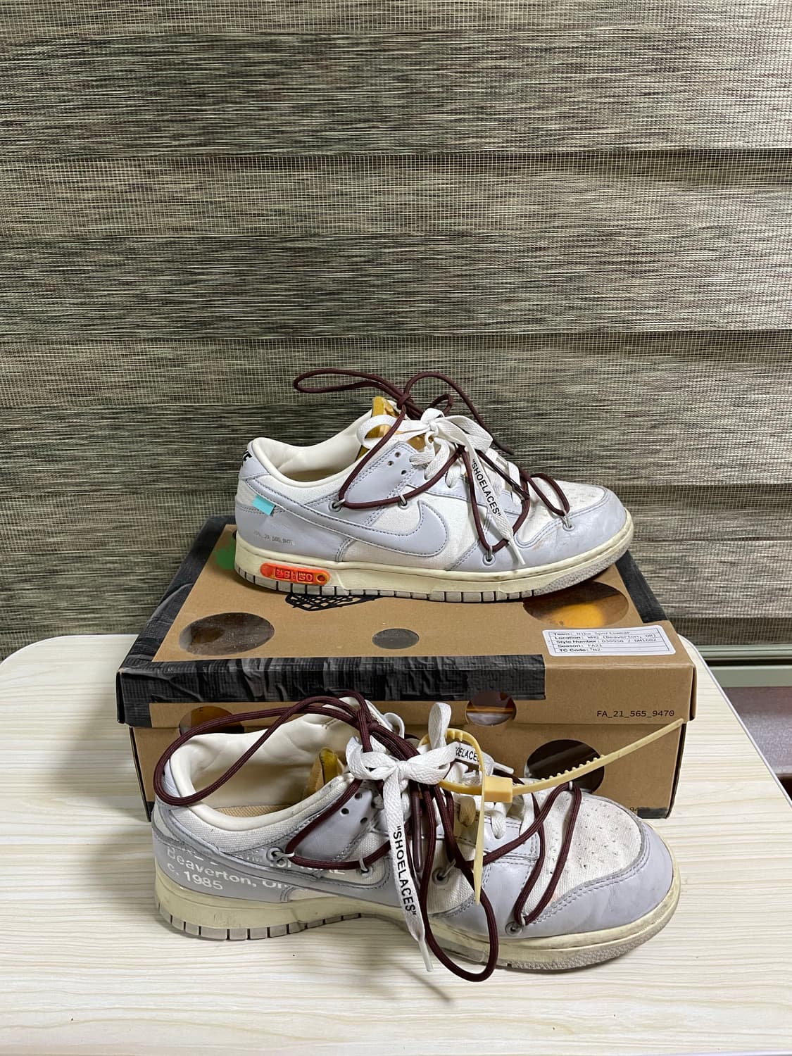 오프화이트 덩크로우 46 275 상품이미지3