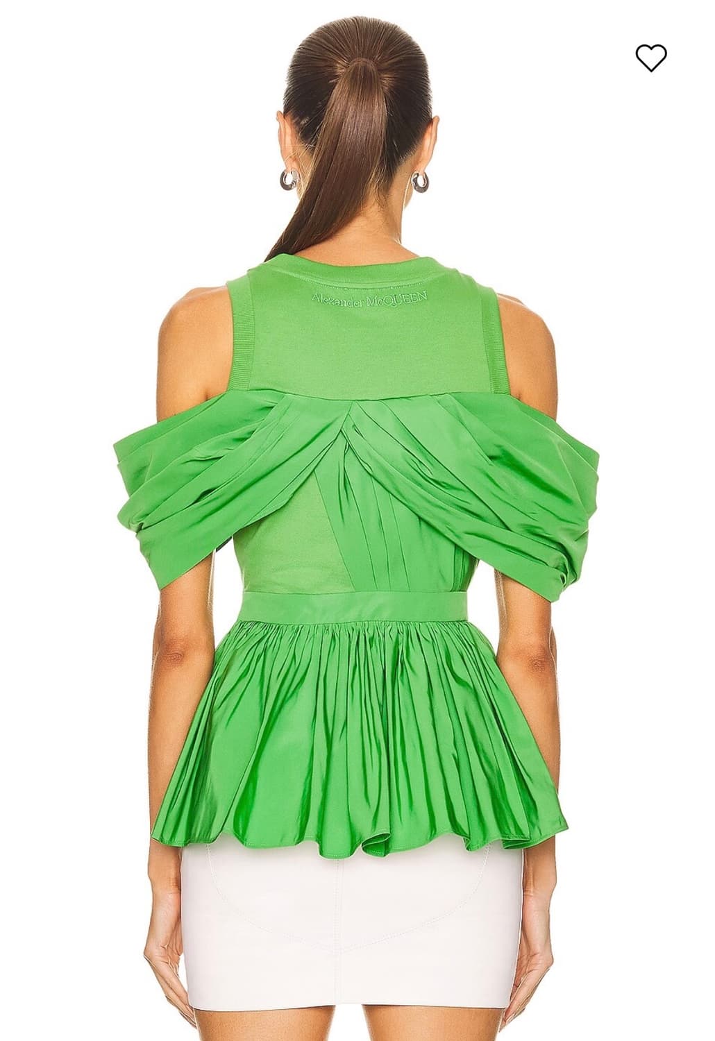 Alexander McQueen 그린 프릴 탑 38 새상품 상품이미지3