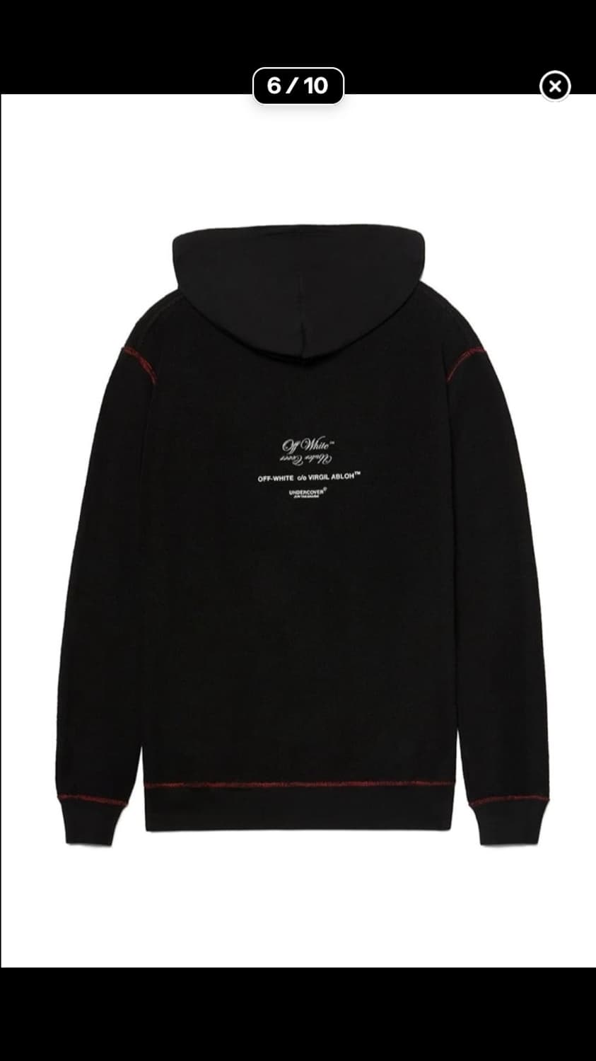 오프화이트 x 언더커버 스켈레톤 후드 (L) 상품이미지6