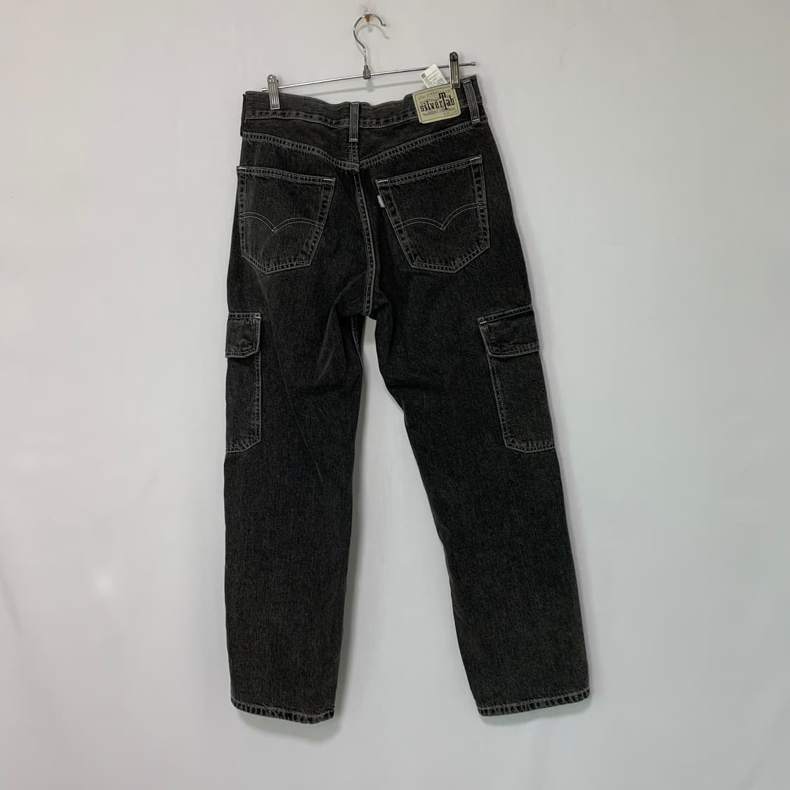 리바이스 실버탭 빈티지 흑청 데님팬츠 카고 바지 y2k 00s 30인치 상품이미지4