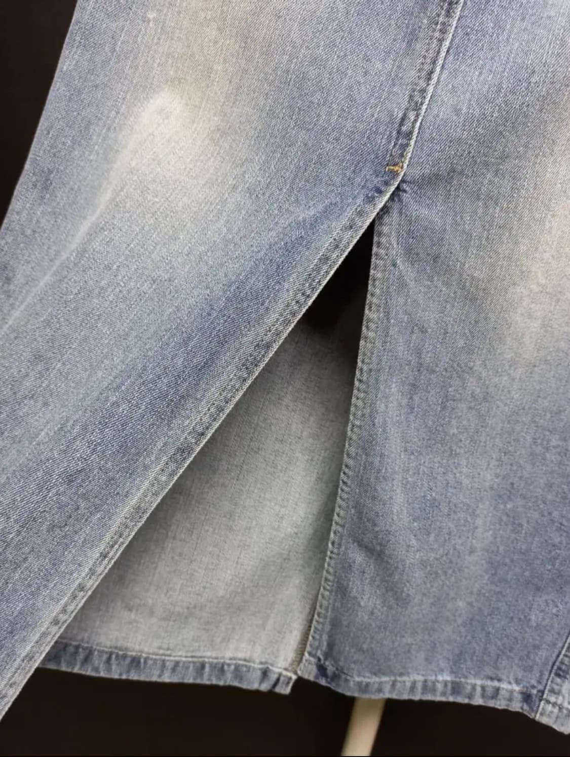 TIME 타임 워시드 데님 롱 스커트 33.44 상품이미지6