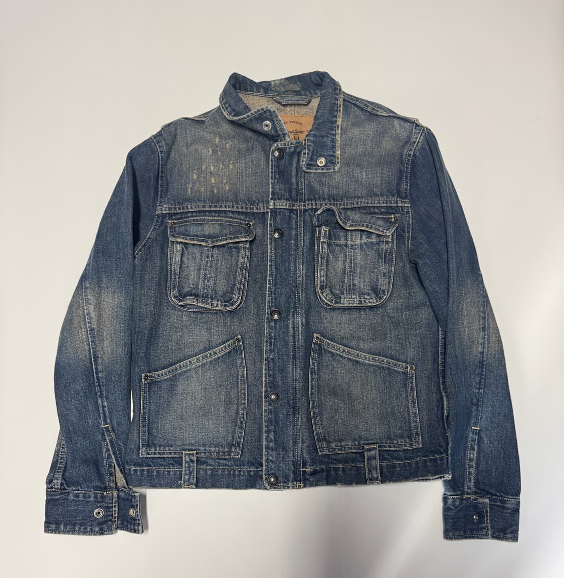 여성 리바이스 멀티포켓 빈티지 워싱 데님자켓 S ~ M 상품이미지1