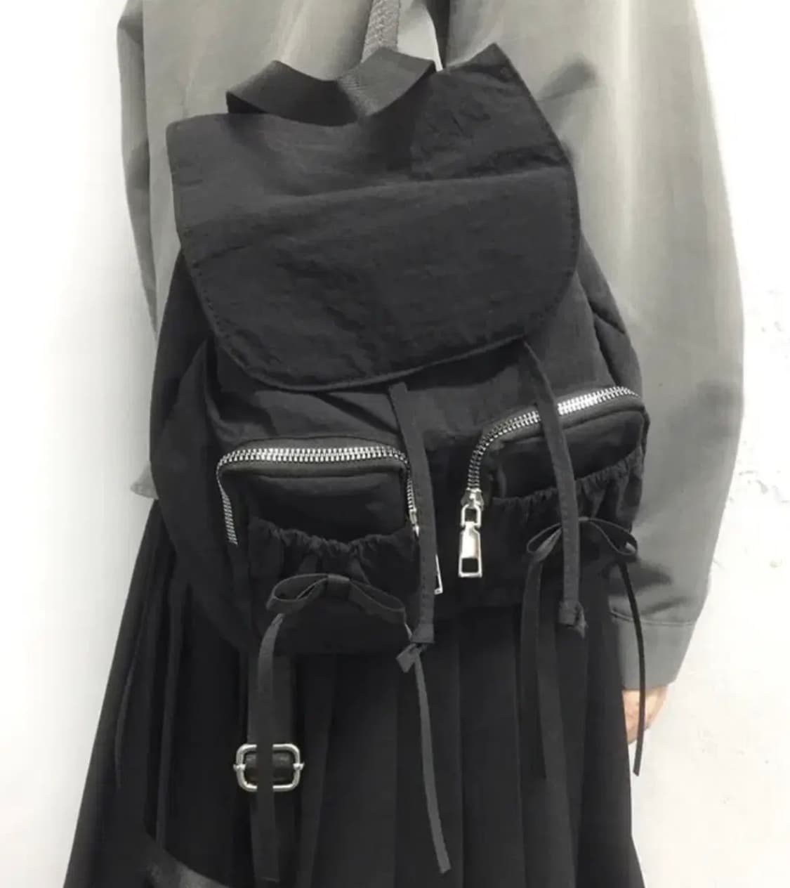 반택포) 이치고 포켓 백팩 에이블리 묘랑 가방 미니백팩 시즈니룩 상품이미지1