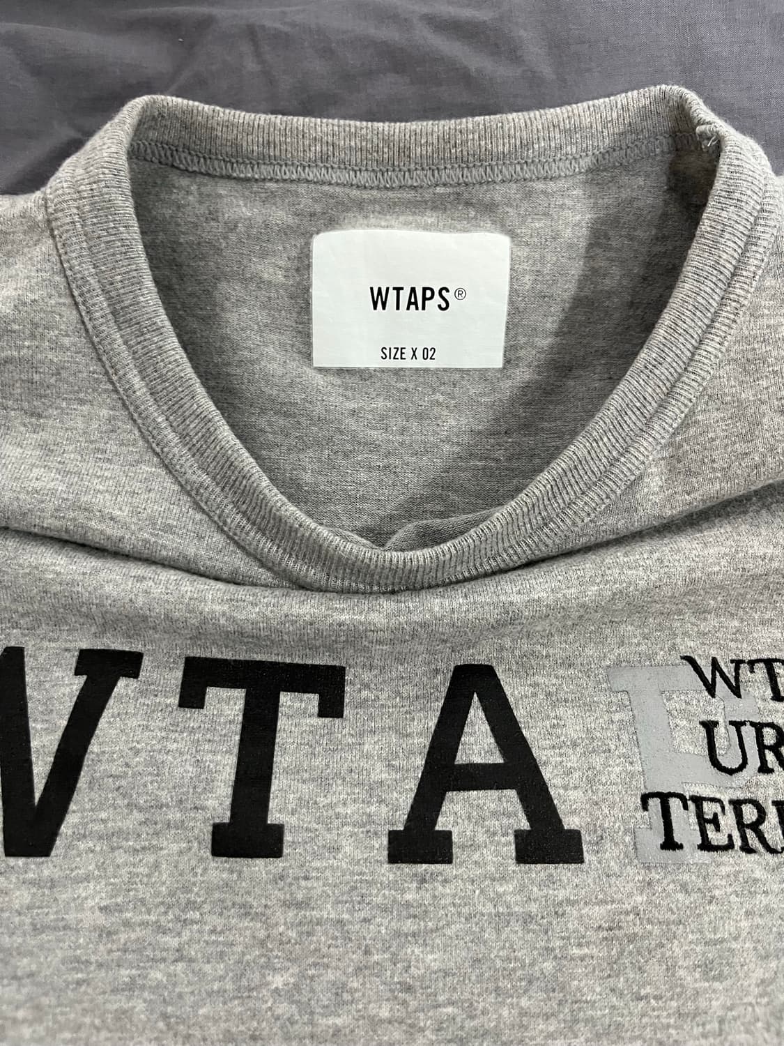 더블탭스 23SS DESIGN 01 롱슬리브 티셔츠 그레이 02 상품이미지4