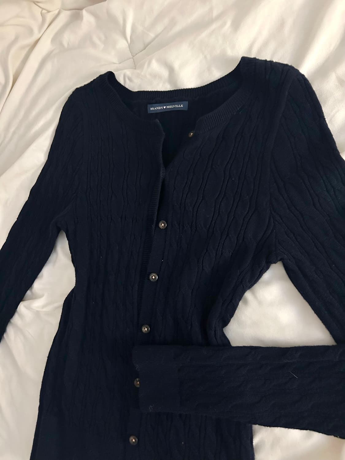 브랜디멜빌 아말리에 네이비 케이블 가디건 상품이미지2