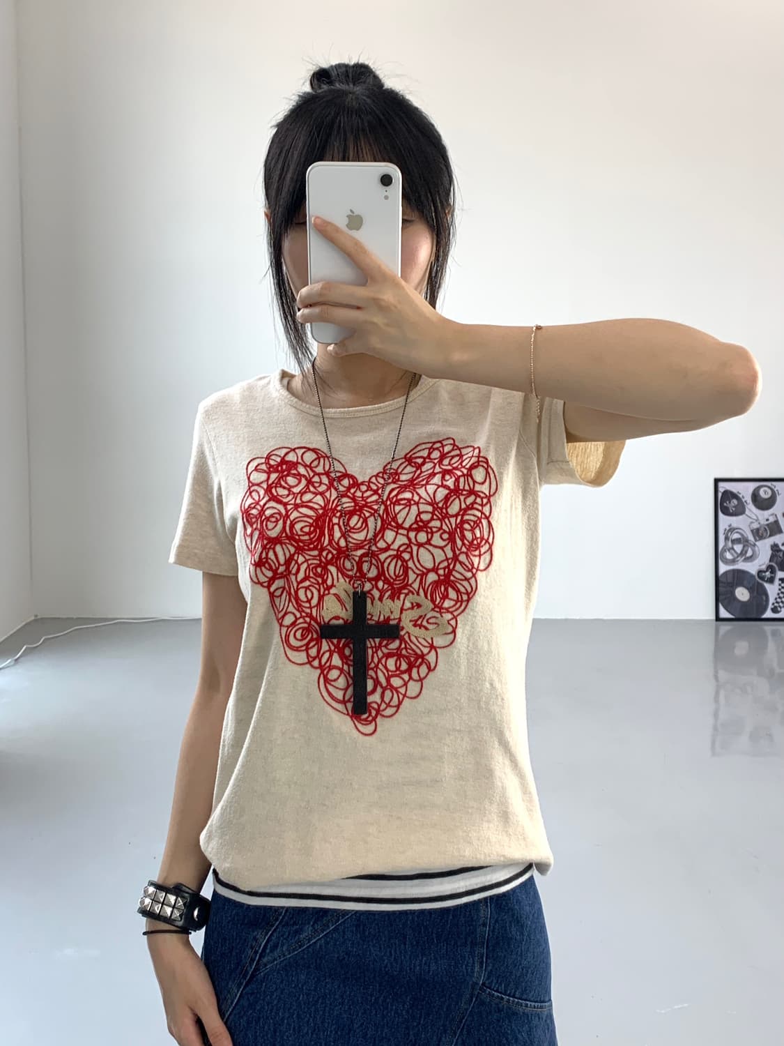 Jpn Heart Short Sleeve T-Shirts 상품이미지2