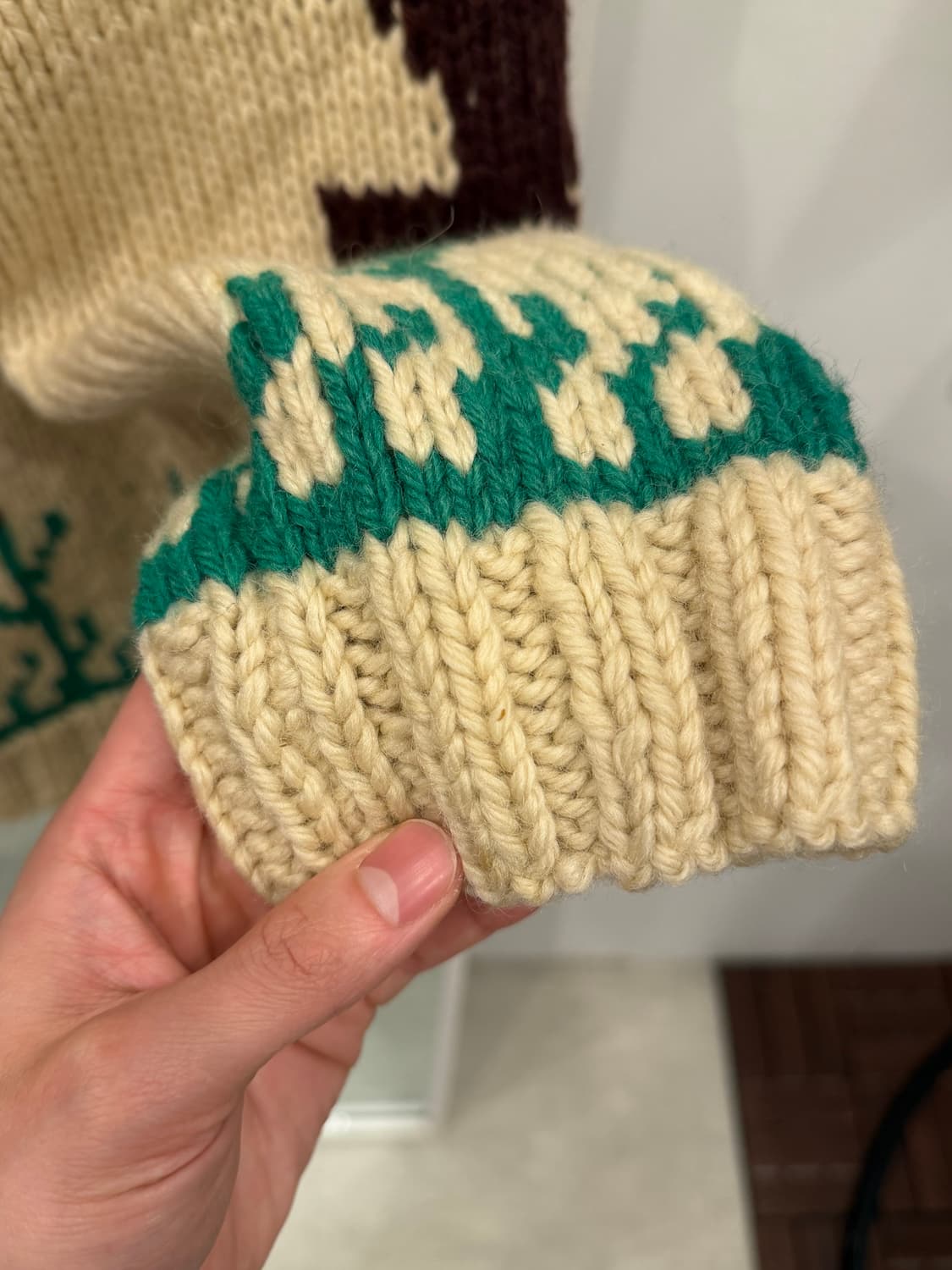 60s Vtg 빈티지 헤비울 Goose 코위찬 니트 집업 상품이미지8