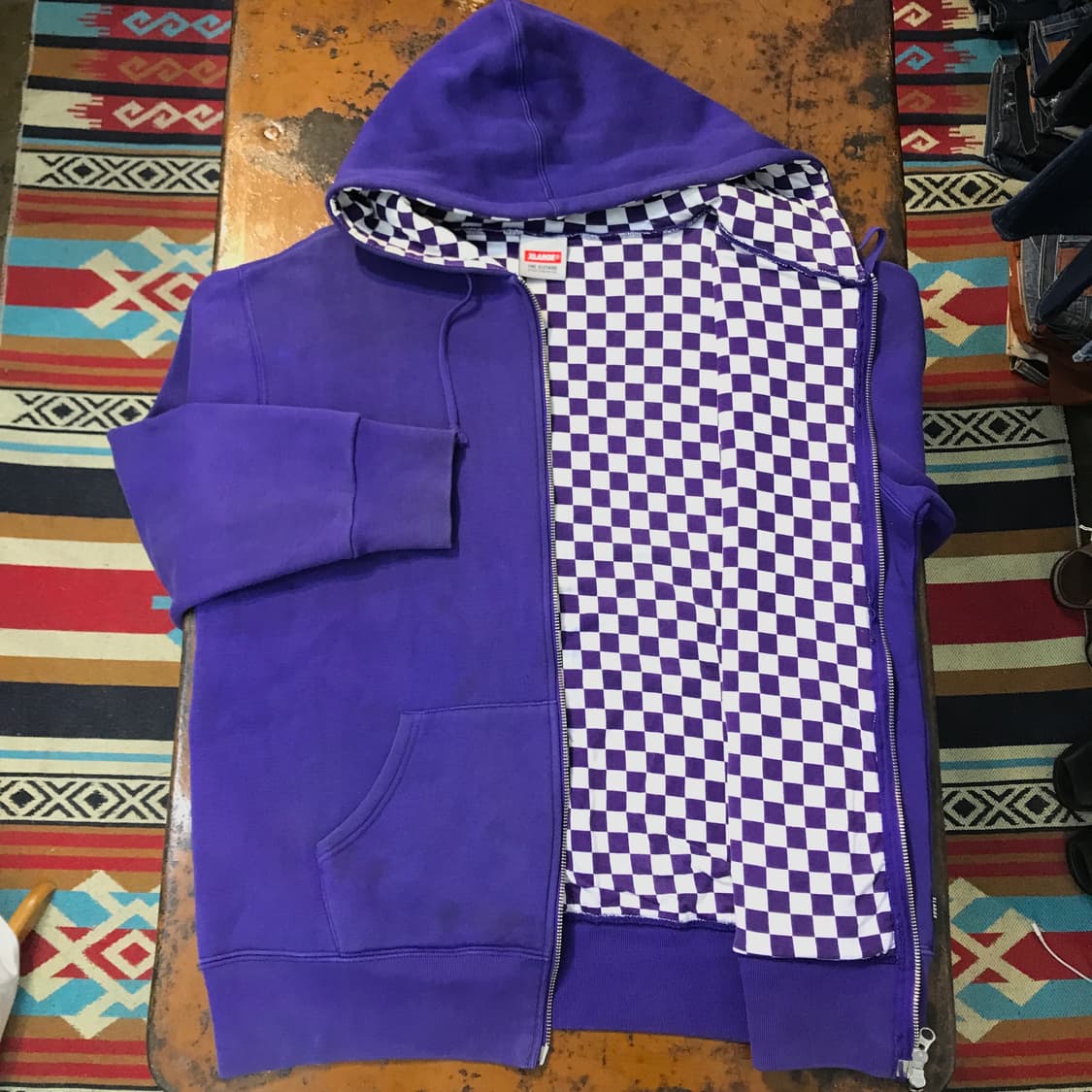 XLARGE 엑스라지 퍼플 헤비코튼 투웨이 집업 후디 남성 105 사이즈 상품이미지6