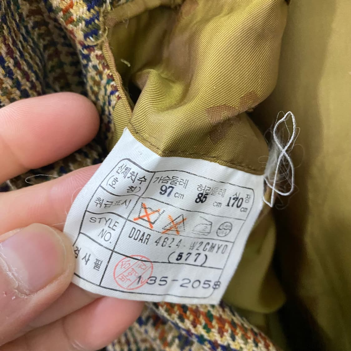 닥스 모직 체크 블레이져(S) 상품이미지4