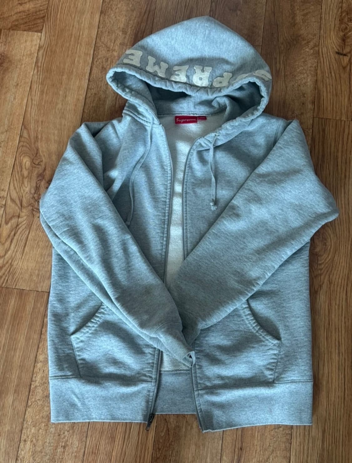 슈프림 회색 후드집업 M 상품이미지1