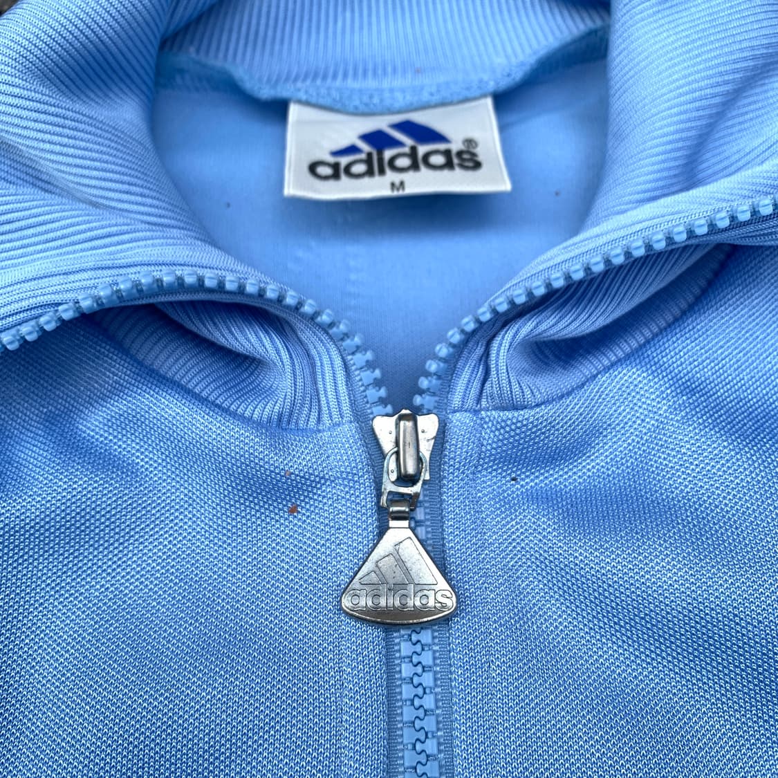 90s 아디다스 데상트 대장급 스카이블루 올드스쿨 져지 딱붙핏 트랙탑 M 상품이미지6