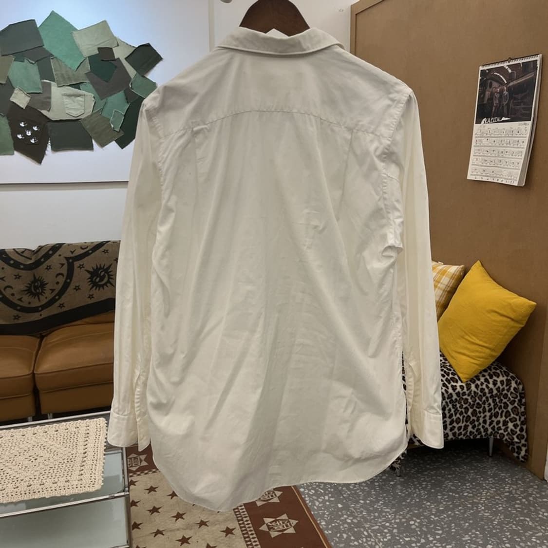 꼼데가르송 빈티지 키치 하트와펜 화이트 크림 셔츠 M C09865 상품이미지4