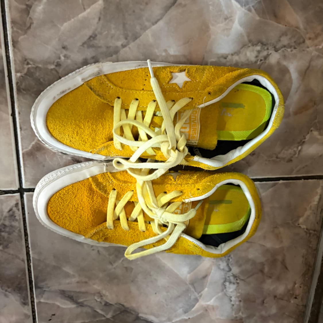 컨버스 원스타 로우 스웨이드 옐로우 225 상품이미지3