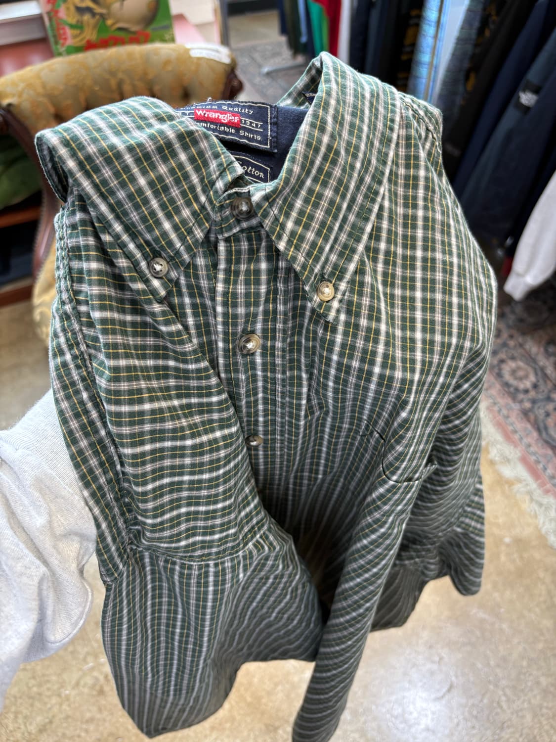 3XL 랭글러 빈티지 체크 셔츠 상품이미지2