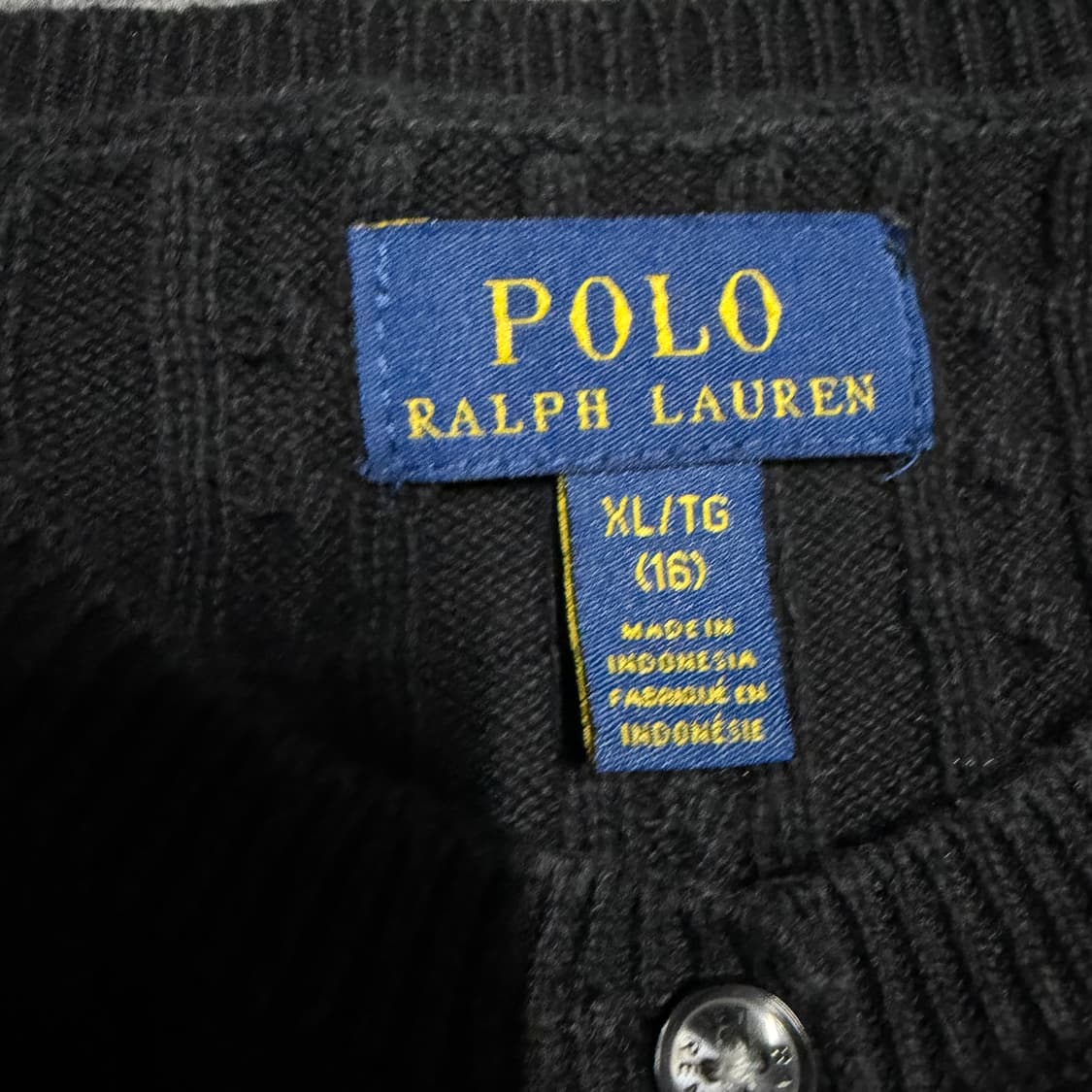 폴로 랄프로렌 블랙 가디건 XL 상품이미지3