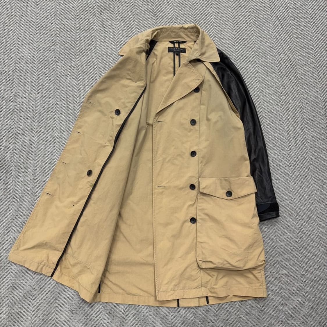 rag&bone 레더 슬리브 트렌치 코트 v1936 상품이미지5