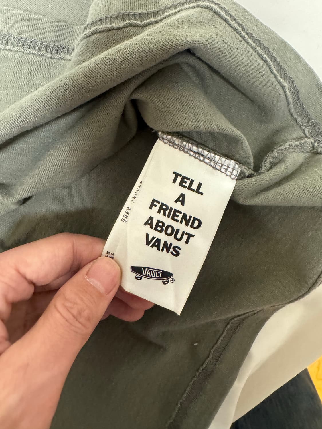 VANS x WTAPS 카키 티셔츠 상품이미지6