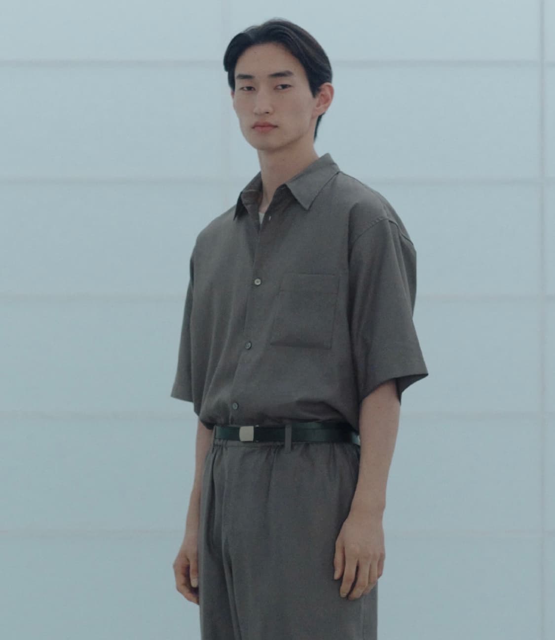 무인양품 와시 혼방 도비직 반소매 셔츠 상품이미지9