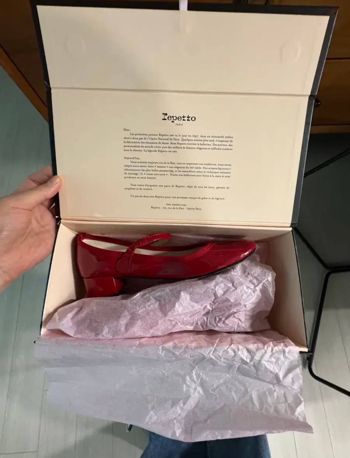 레페토 메리제인 플랫슈즈 (로즈) 레드 38 상품이미지7