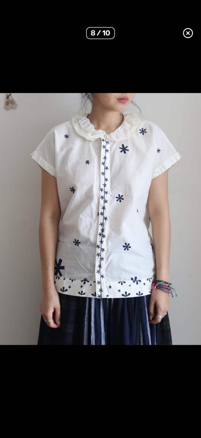 Beams boy Tori-To Frill Collar Blouse 상품이미지8