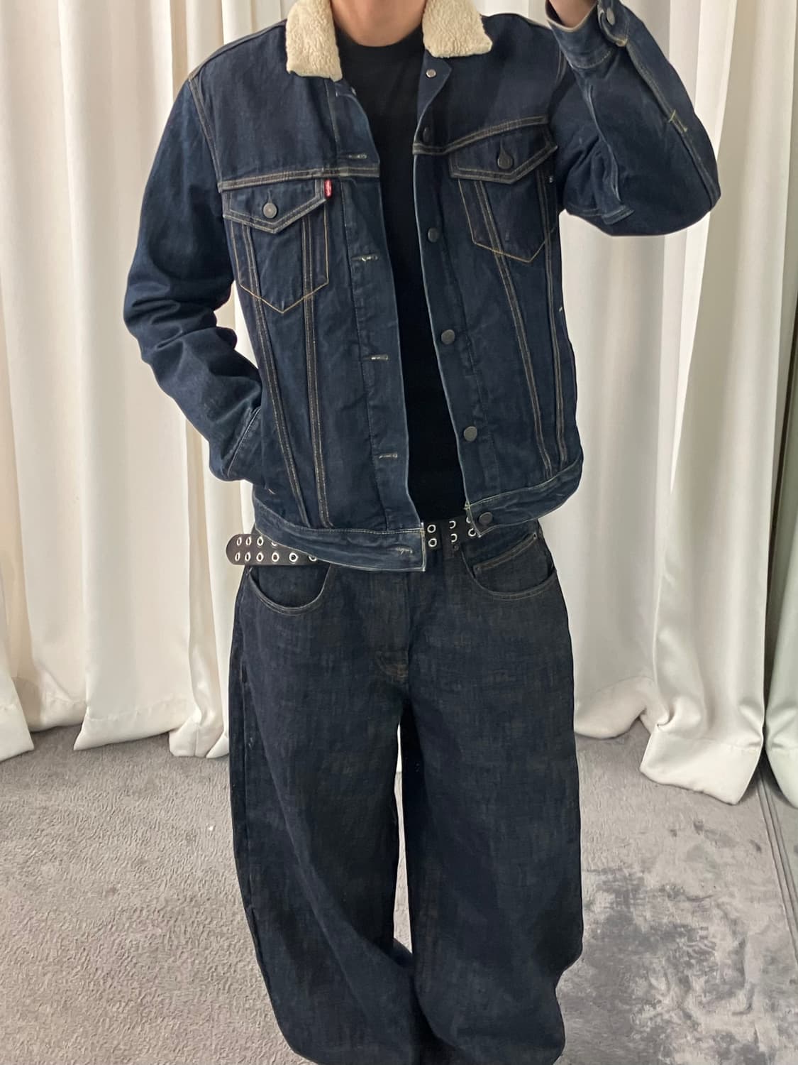 리바이스 양털 쉐르파 트러커 데님 자켓 M 상품이미지5