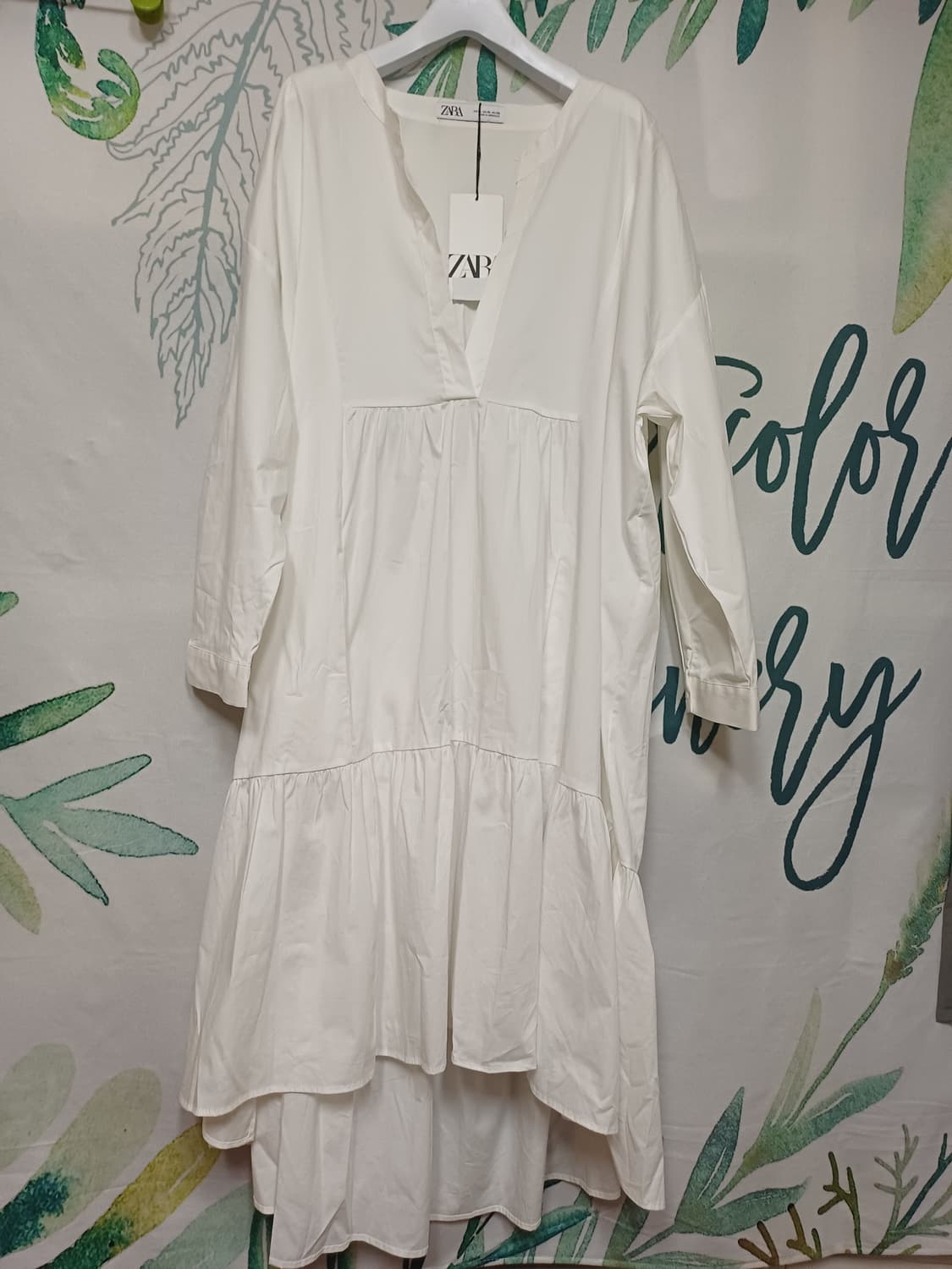 자라 화이트 셔츠 롱 원피스 xl 상품이미지1
