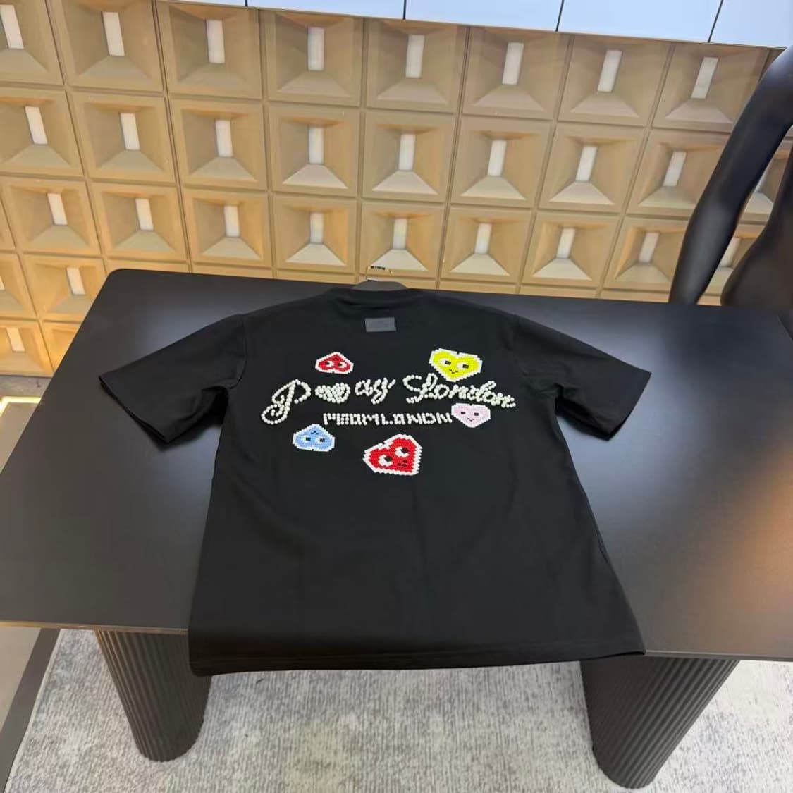 플레이 꼼데가르송 레드 하트 티셔츠 블랙 L 상품이미지3